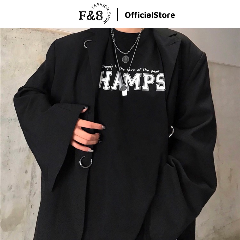 Áo thun tay lỡ unisex form rộng CHAMPS - Áo phông F$S nam nữ, cặp đôi phong cách hàn quốc