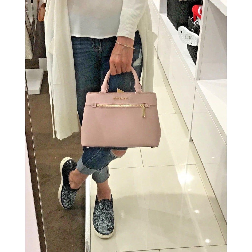 Túi Michael kors Hailee small saffiano Leather - Màu hồng - 💯 Authentic