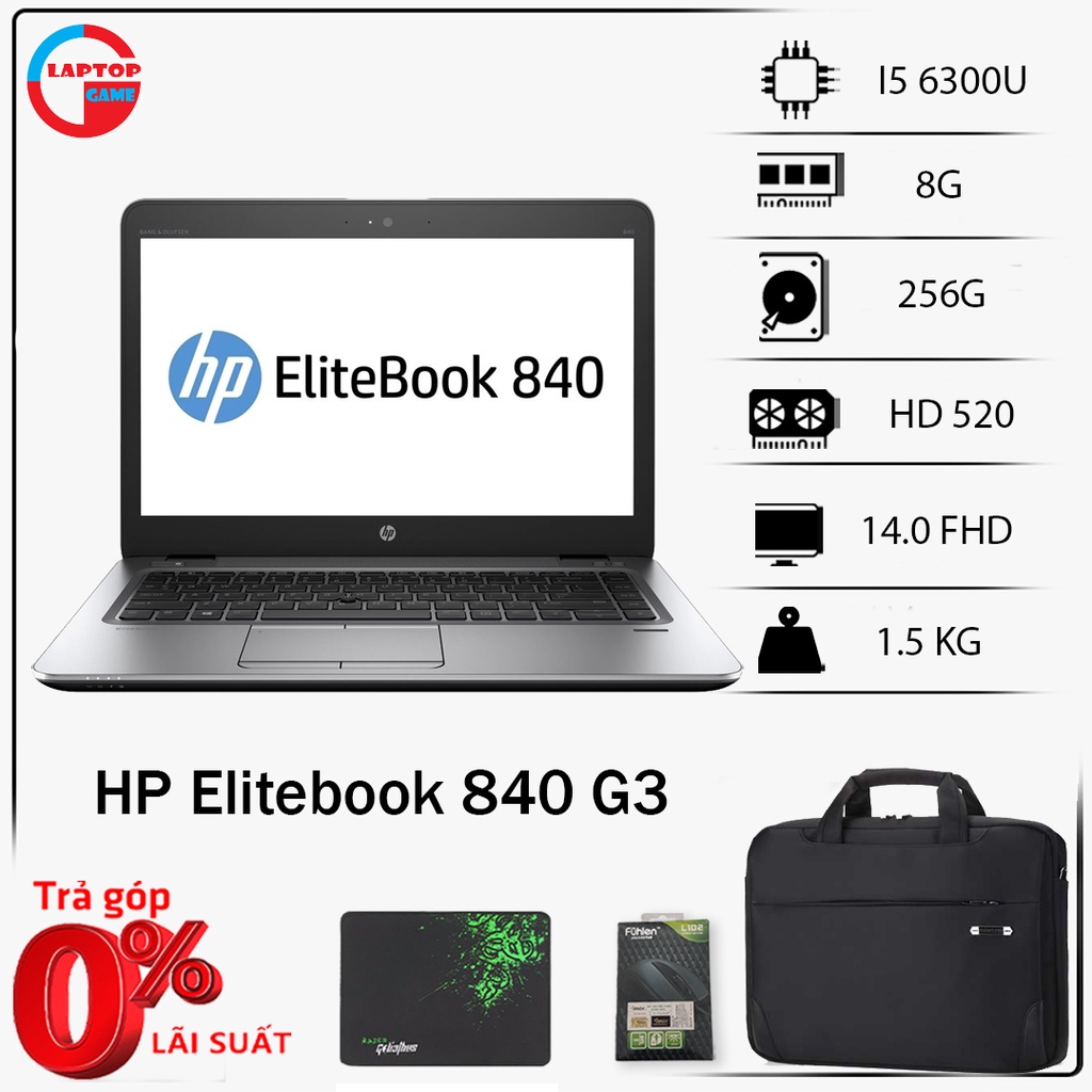 Laptop HP EliteBook 840 G3 i5 6300U/ 8GB/ 256GB/ 14" FHD/ WIN 10 Pro
