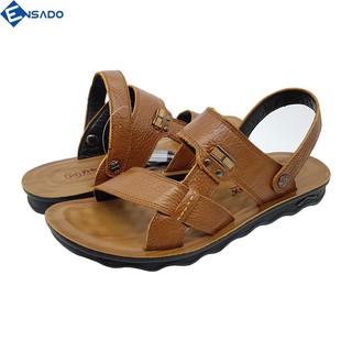 [Xả Hàng] Dép Xăng Đan Giày Sandal Nam Da Bò Thật Cực Mềm D10363 (Nâu)