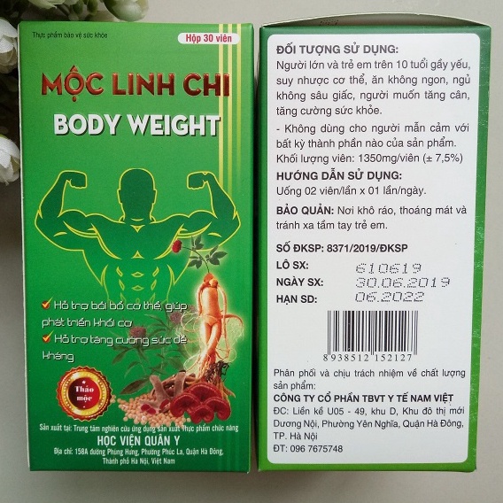 Mộc Linh Chi Body Weight - Hỗ trợ bổ sung vitamin, đạm và dưỡng chất cho cơ thể