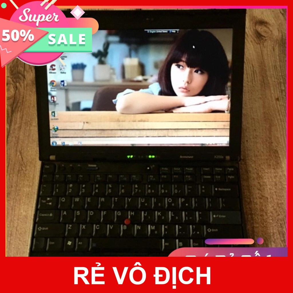 Laptop cũ X200 cũ, màn 12.1, chíp P8600/ ram3 2gb/ ổ 120gb - 160gb, giá rẻ
