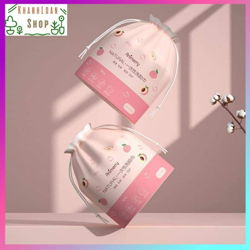 Khăn Mặt khô dùng 1 lần khăn tấy trang đa năng lau khô lau ướt Animerry cuộn 30-45c
