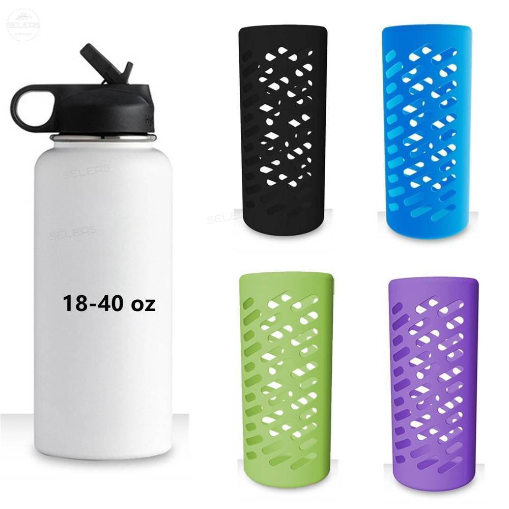 Vỏ Bọc Bình Nước Bằng Silicon Chống Trượt Cách Nhiệt Cho 32/40 Oz HydroFlask