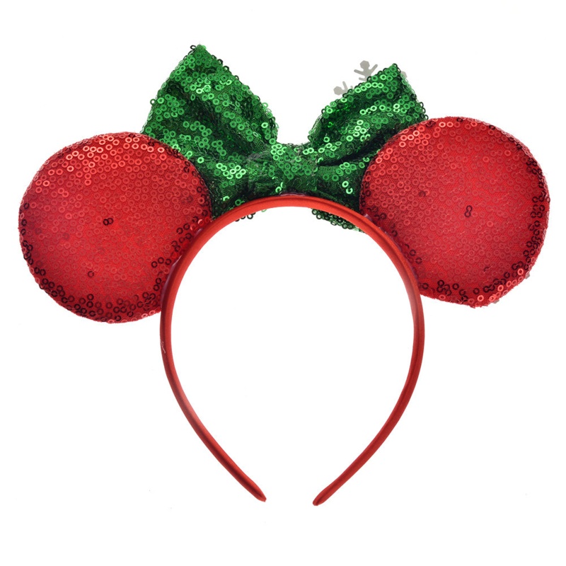 Băng Đô Cài Tóc Hình Tai Chuột Đính Kim Sa Lấp Lánh Cho Bé Gái