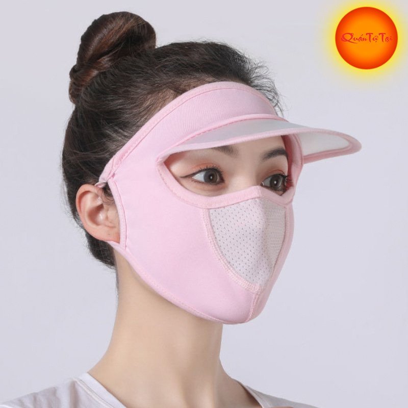 Khẩu trang ninja kèm lưỡi trai vải thun che nắng bảo vệ khuông mặt thích hợp cho mùa hè- khau trang, khau trang ninja