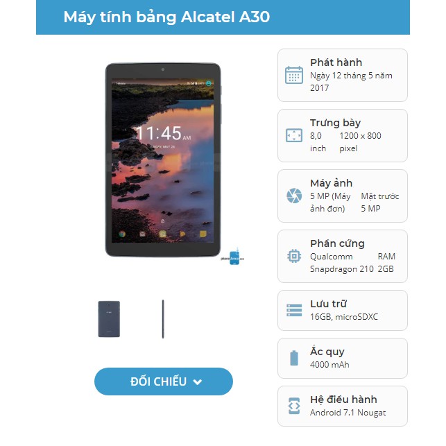 Máy tính bảng Alcatel A30 hàng Mỹ chất lượng để học online và xem phim | BigBuy360 - bigbuy360.vn