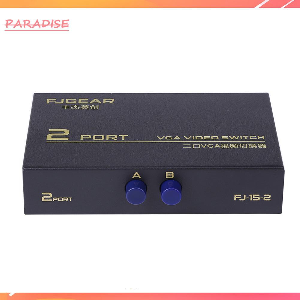 Paradise1 130MHz 1 to 2 Monitor Switch VGA Video Splitter Converter Adapter Box