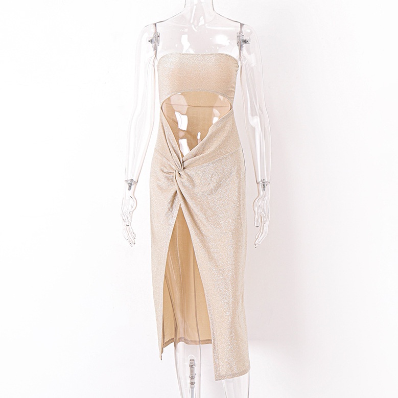 Đầm Trễ Vai Màu Trơn Thiết Kế Quyến Rũ Cho Nữ