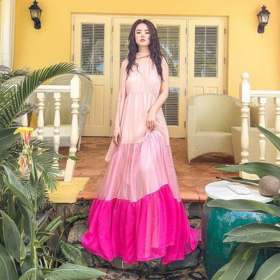 [MAXI] Đầm maxi đi biển váy dài maxi yếm phối màu có ảnh thật | BigBuy360 - bigbuy360.vn