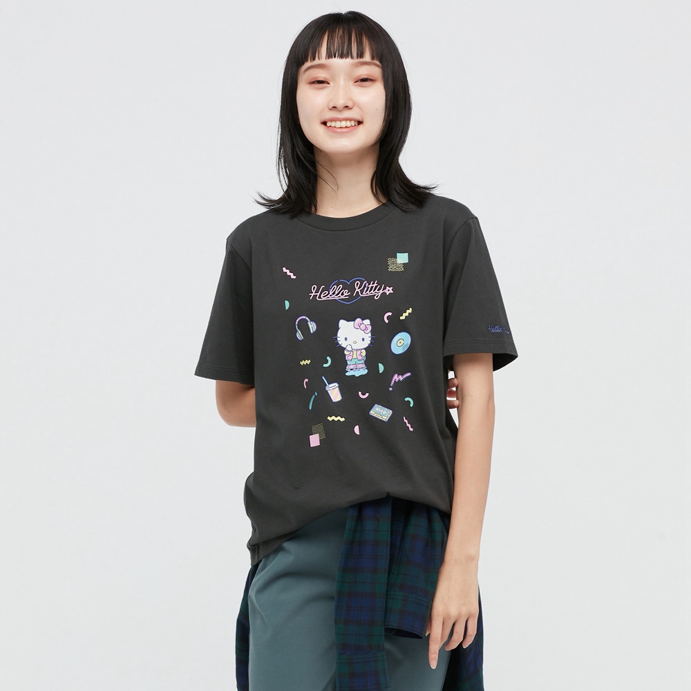 UNIQLO SANRIO Hàng Có Sẵn Áo Thun Nữ Tay Ngắn In Hình Hello Kitty 447384