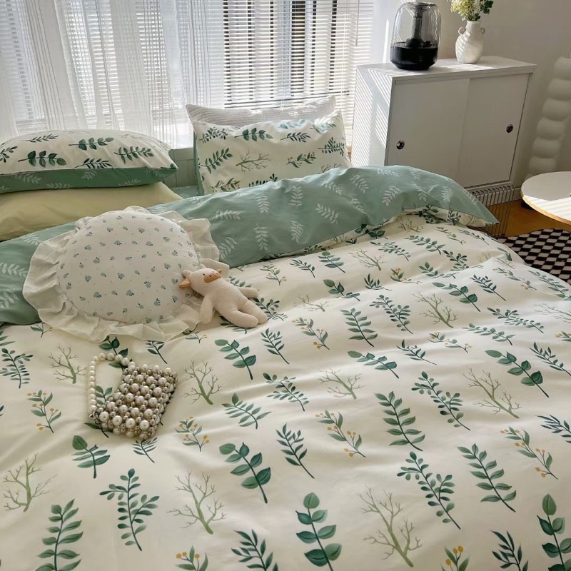 Bộ Chăn Ga Gối ❤️ Cotton Living hoa đủ mọi size đệm cotton 100% chăn ga Hàn Quốc Mượt Decor nhập khẩu chính hãng