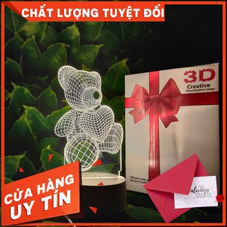 QUÀ Valentine ý nghĩa [SIÊU CHẤT] Đèn Ngủ 3D - Chủ Đề Ngày Valentine - Tặng thiệp đi kèm và lời nhắn đi kèm