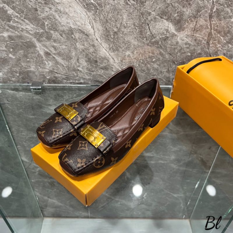 Giày Mọi Bệt Gót 3p Da Mềm Êm Ổ Khoá Fullbox