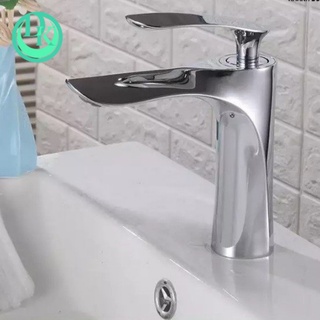 Vòi rửa lavabo chiếc lá đồng thau 2T cao cấp