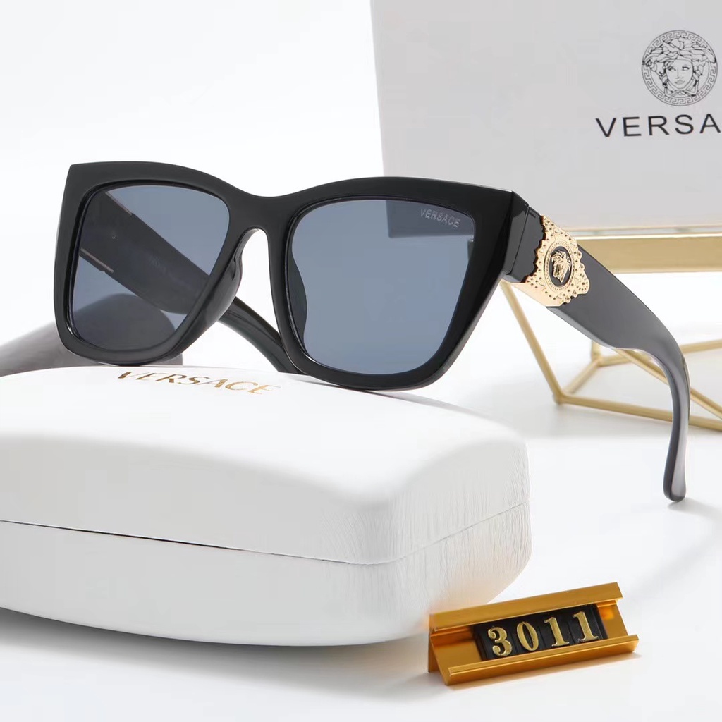 Kính Chống Nắng Hiệu Versace Gọng Vuông Phong Cách Cổ Điển Sang Trọng Chống Tia UV Cho Nam Và Nữ