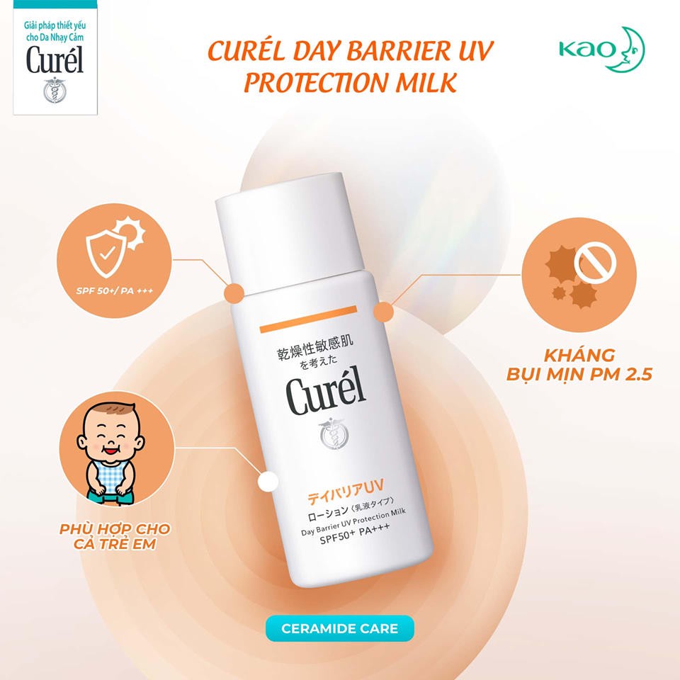 Sữa chống nắng Curel UV Protection Milk SPF 50+ PA+++ 60ml