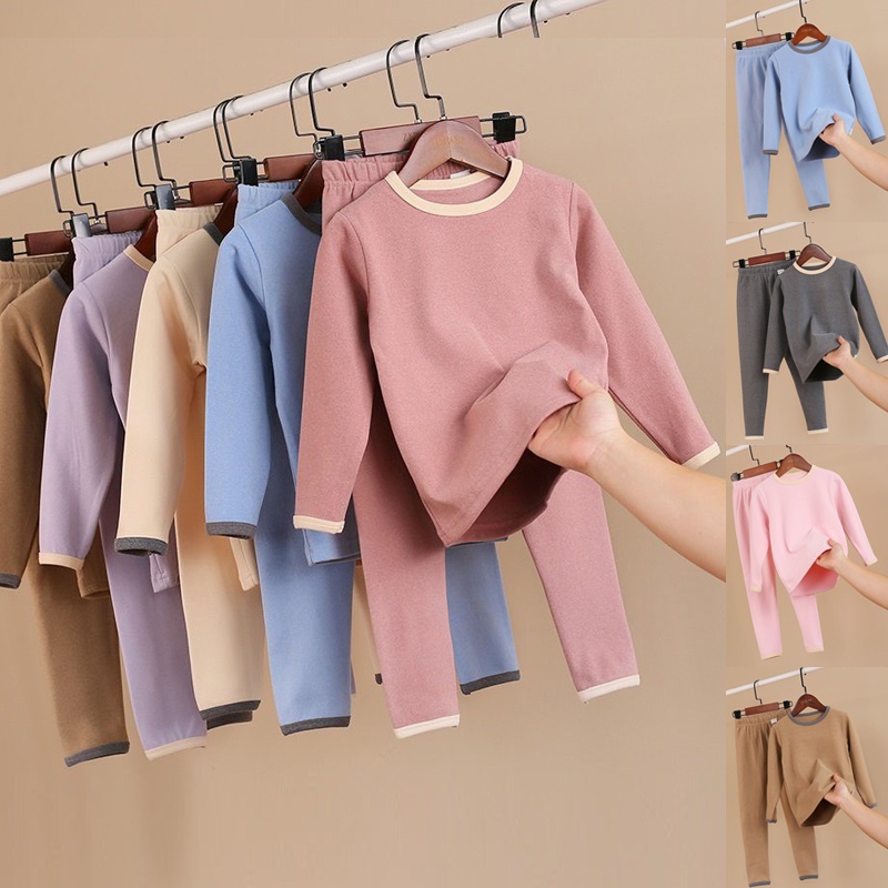 Bộ thu đông bé gái bé trai dài tay có size đại cho bé 6- 65kg - Set quần áo trẻ em Basic