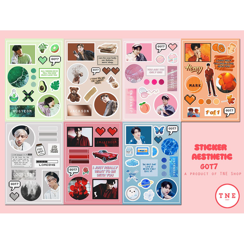 [HÀNG CÓ SẴN] Sticker Aesthetic GOT7