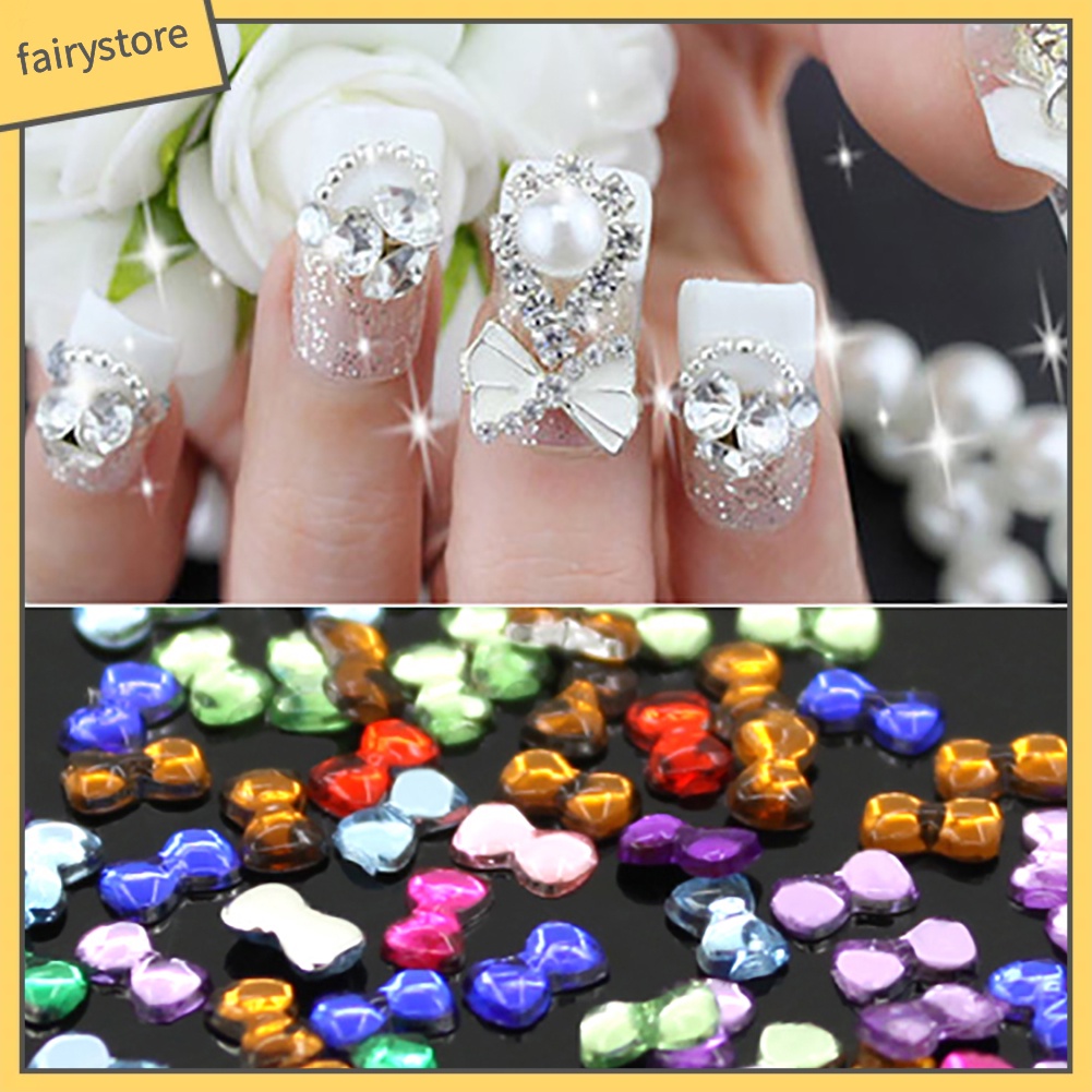 Hộp bánh xe đựng nơ con bướm trang trí móng 3mm 12 màu sắc