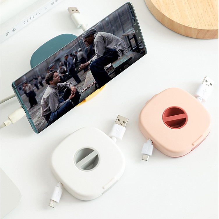 Hộp Đựng Cáp Sạc / Tai Nghe Xoay Được