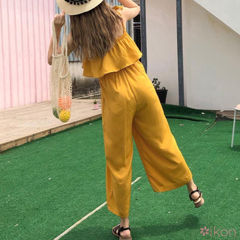 Đồ liền thân 2 dây màu trơn thời trang cho nữ