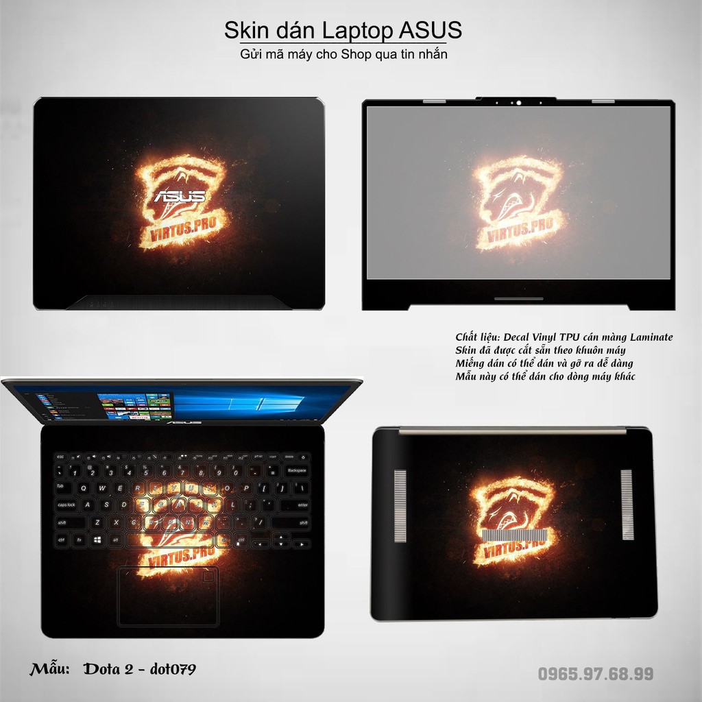 Skin dán Laptop Asus in hình Dota 2 _nhiều mẫu 13 (inbox mã máy cho Shop)