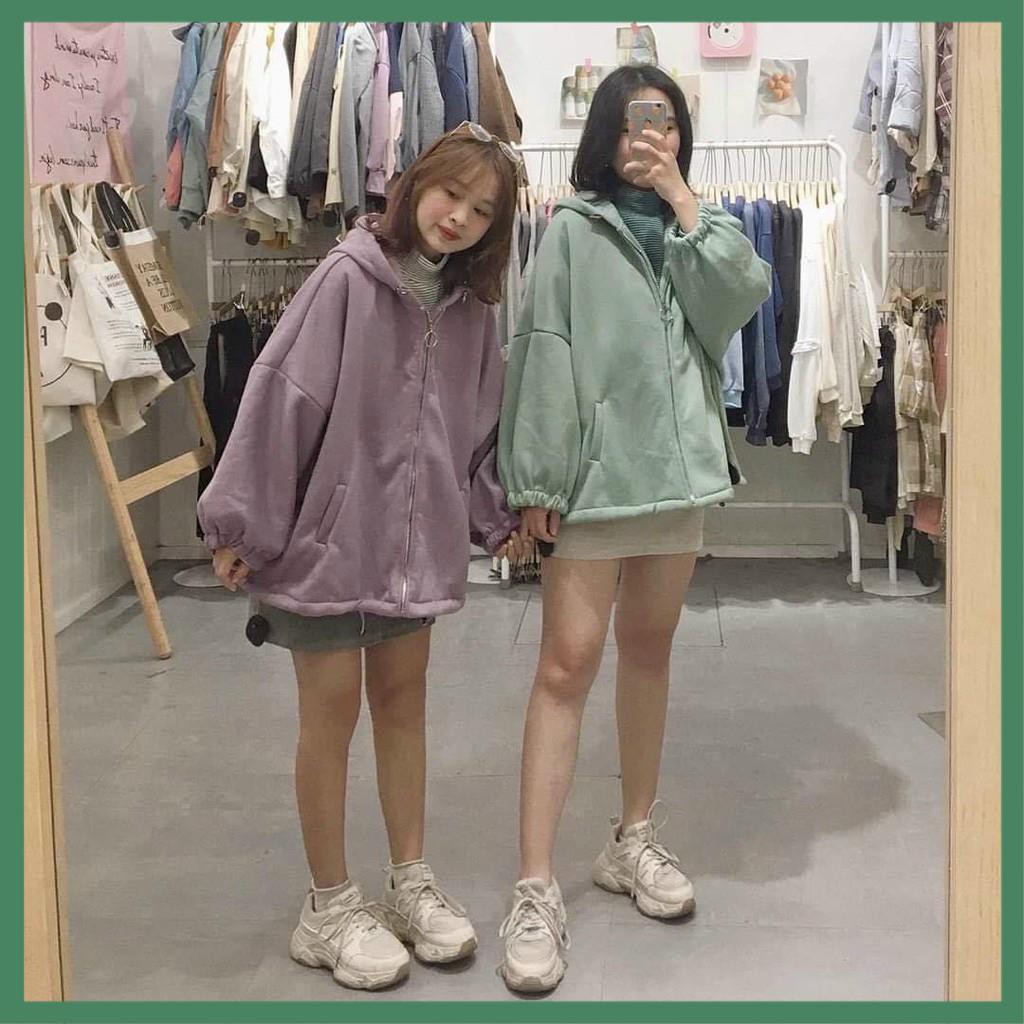 Áo Khoác Hoodie Zip Nỉ Bông Khóa Kéo Cánh Dơi Form Rộng Trơn Basic Nam Nữ Oversize - La mode | BigBuy360 - bigbuy360.vn