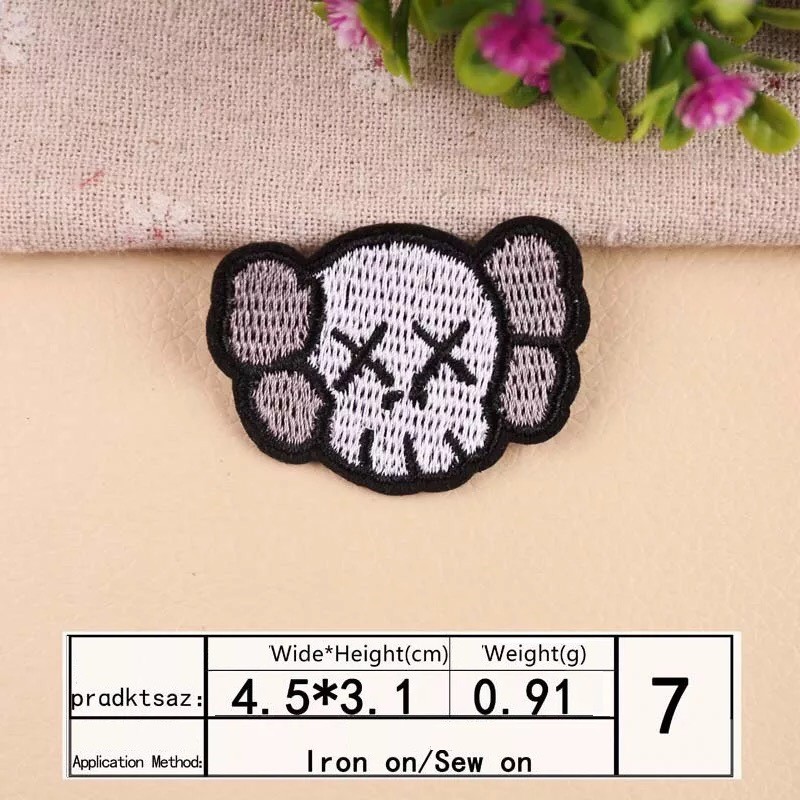 Sticker Logo Patch Ủi Quần Áo Hình KAWS x SEASAME - Vani Store