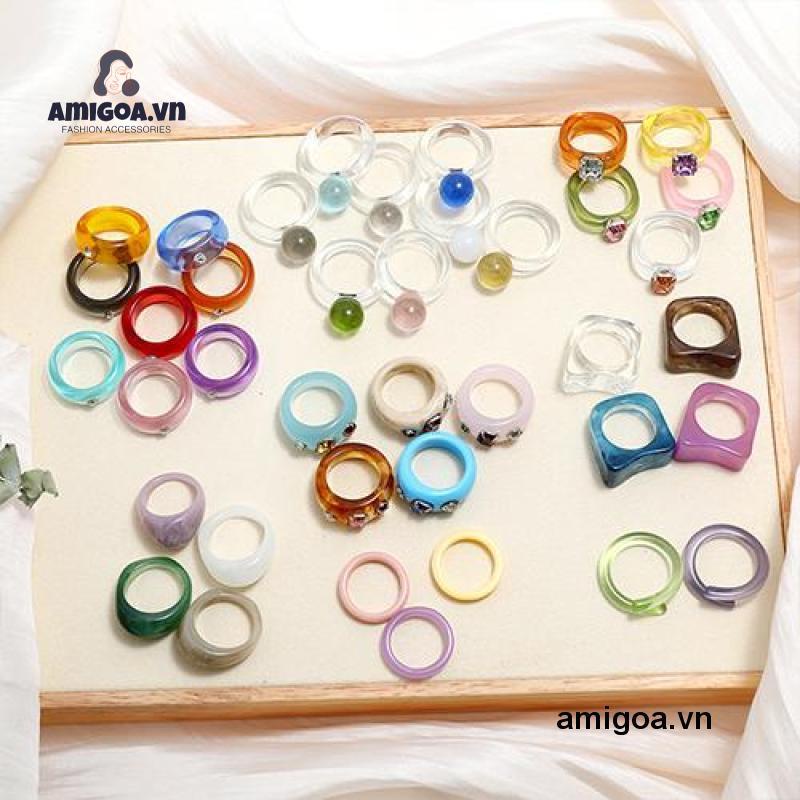 ✨✨Nhẫn Hở acrylic acrylic Thiết Kế Độc Đáo Thời Trang