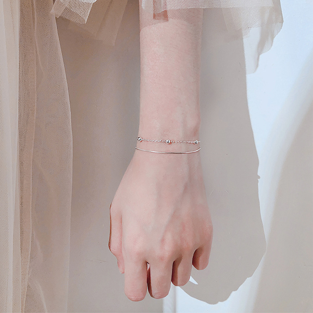 Vòng Tay Hai Lớp Phong Cách Vintage Thời Trang Cho Nữ