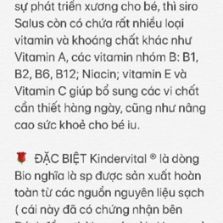 Hàng Đức đủ bill chăm sóc bé kindervital