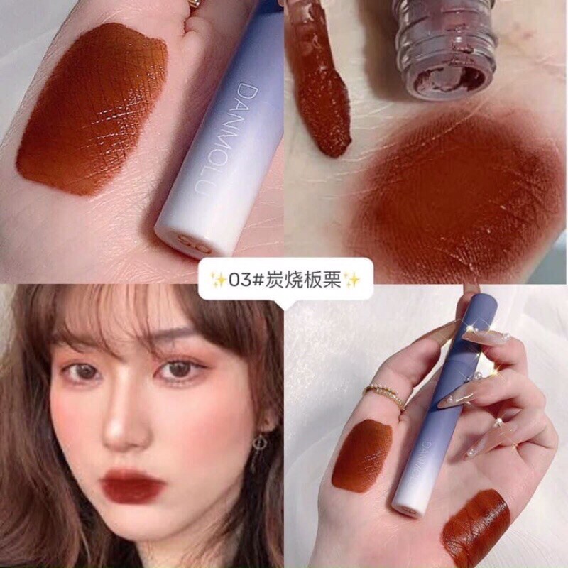 [Hàng mới về] Set 5 son kem lì vỏ màu trắng không phai JP6