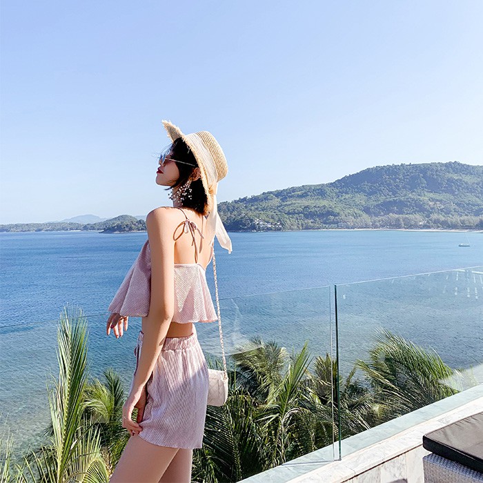 Mũ Cói Chống Nắng Đính Nơ Phong Cách Hàn Quốc Cho Nữ