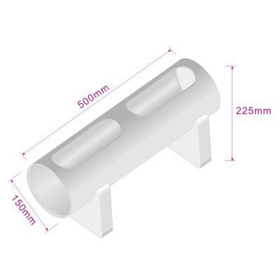 Bể tép cá acrylic hình dạng ống tròn dài 50cm