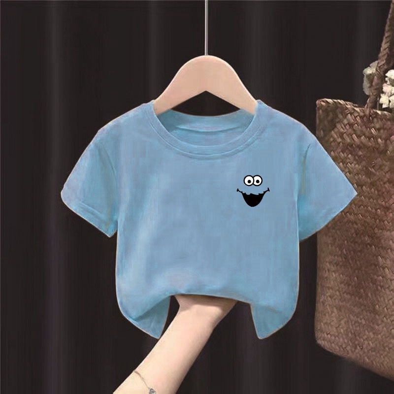 Áo Thun Tay Ngắn 100% Cotton In Họa Tiết Hoạt Hình Thoáng Khí Thời Trang Unisex