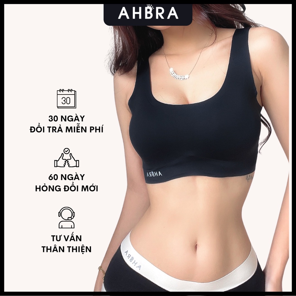 Áo Bra Nữ Không Gọng AHBRA SA01 Áo Lót Dáng Thể Thao Đúc Su Cao Cấp Có Mút Mỏng Thoải Mái Thoáng Mát Hút Mồ Hôi