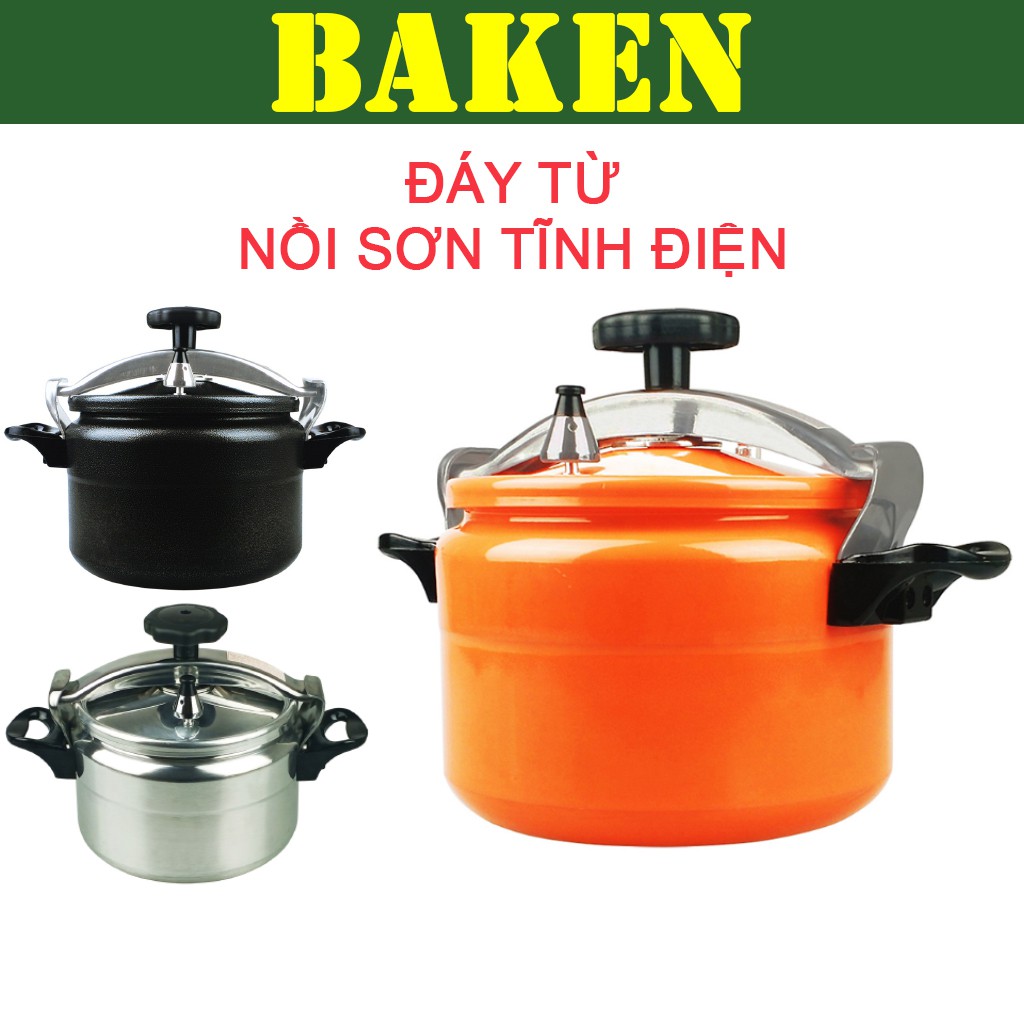 Nồi Áp Suất Bếp Từ Hợp Kim Nhôm FUJIKA 4L / 5L - Dùng Được Bếp Ga, Bếp Từ - Ninh Hầm Xương Nấu Cháo - BAKEN