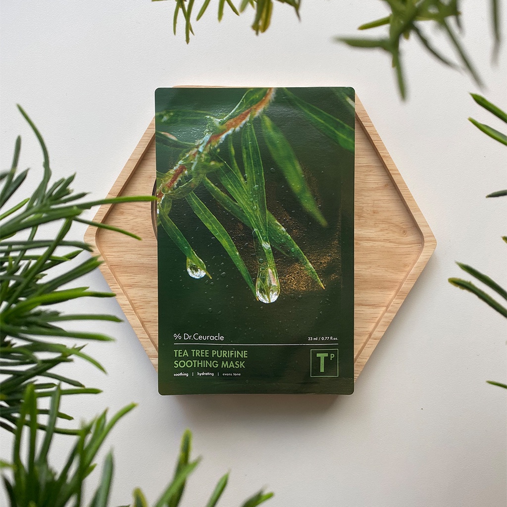 Mặt Nạ Tràm Trà Cho Da Dầu Mụn Giảm Thâm Mụn Dr.Ceuracle hộp 10 miếngx25ml