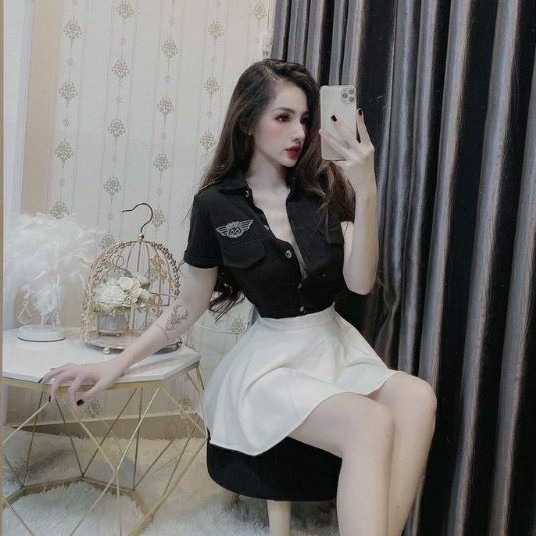 Áo sơ mi cơ trưởng phôm chuẩn cực ngầu