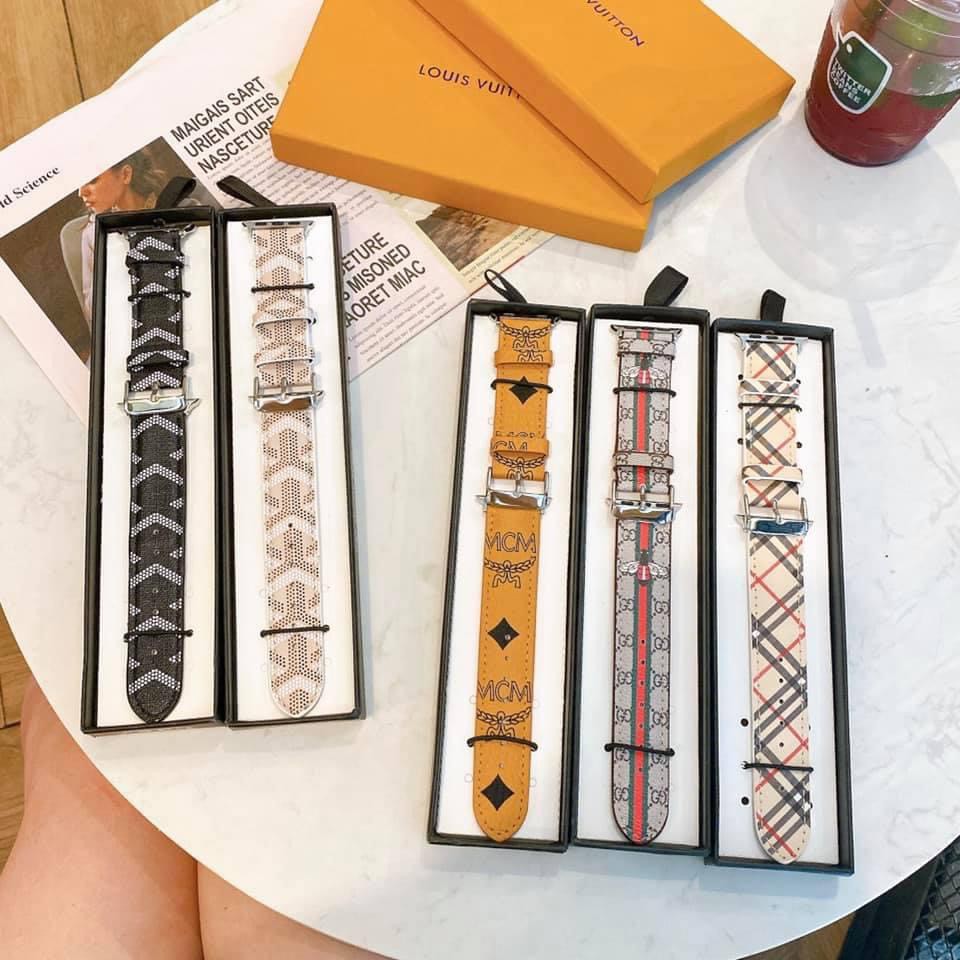 Dây Apple Watch da LV, gucci - dây da apple watch