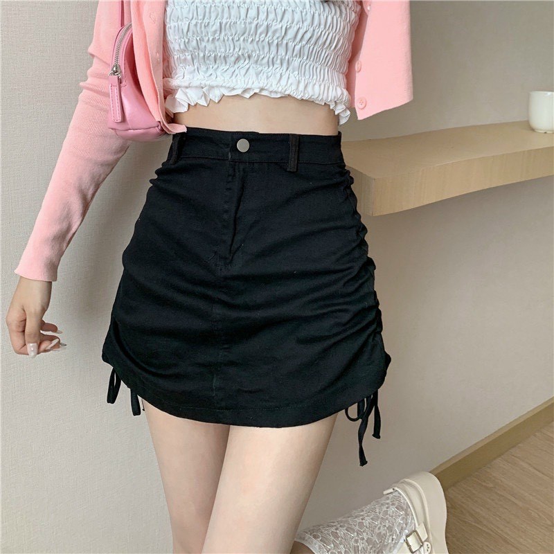 Chân váy rút dây 2 bên kaki cá tính ut