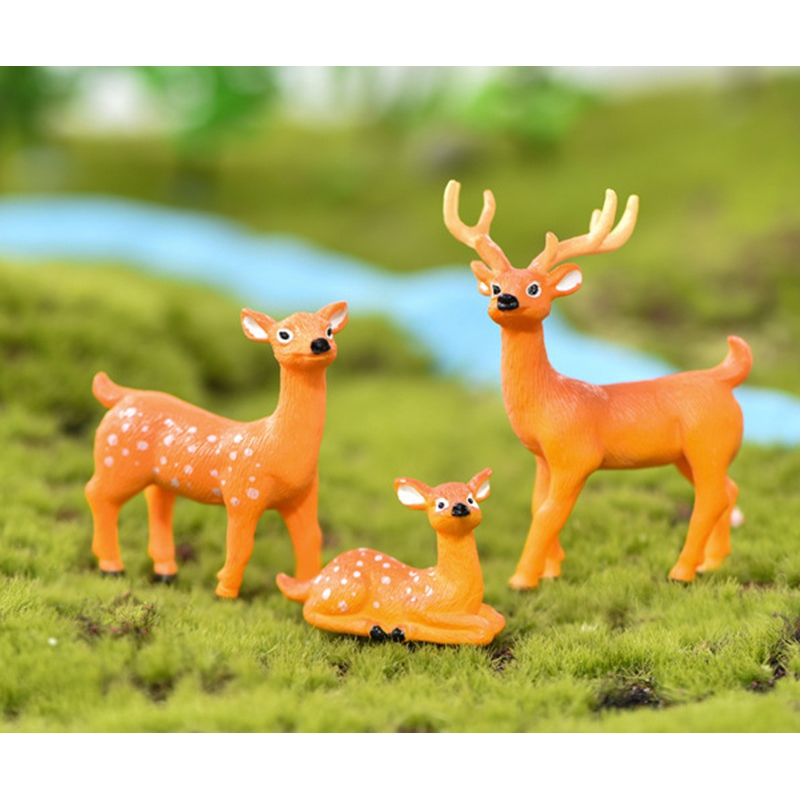 Set 3 Mô Hình Gia Đình Mini Trang Trí Sân Vườn