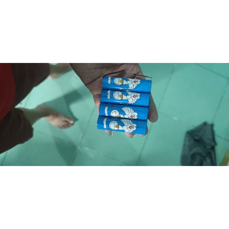 khối pin 4 cell đóng sẵn cho sạc dự phòng 8000 đến 10000mah . cam kết đủ dung lượng