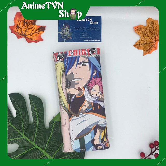 Bóp ví tiền nữ mẫu dáng dài cầm tay in hình anime Fairy Tail (Hội đuôi tiên)