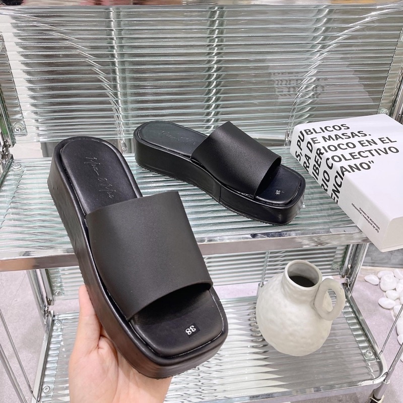 DÉP QUAI NGANG DA CAMEL ĐẾ CAO 4CM SIÊU HOTTREND