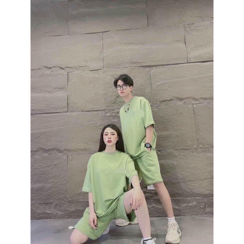 [Rẻ Vô Địch] Sét Đồ Bộ Thể Thao Đùi Trơn Phong Cách Ulzzang Unisex, Freesize Chất Thun Cotton Không Phai(Ảnh Thật) | BigBuy360 - bigbuy360.vn