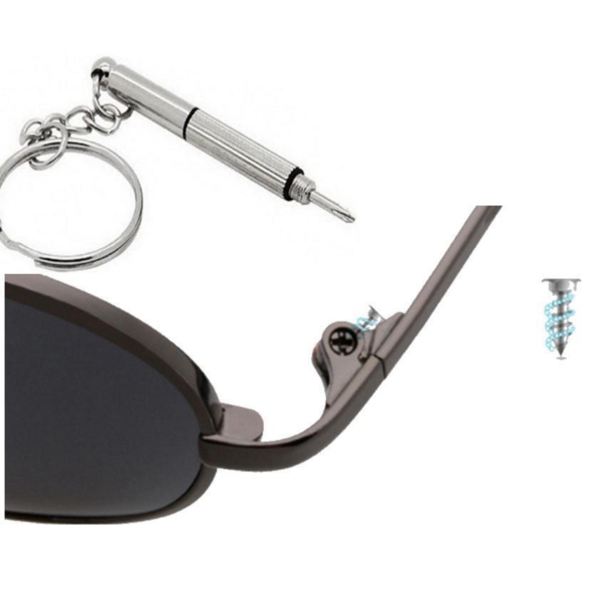Móc khóa tua vít nhỏ gọn 3 trong 1 dùng sửa chữa điện thoại/mắt kính