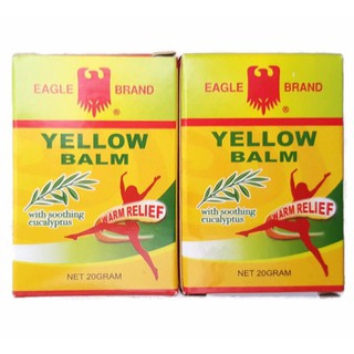 Bộ 2 hộp dầu cù là (cao) vàng Eagle Brand Yellow Balm 20gx2