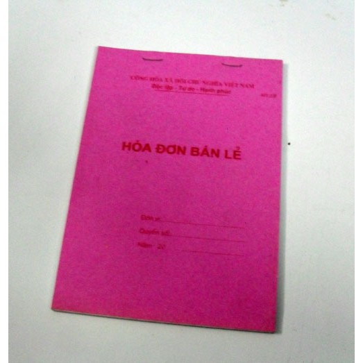 Hóa đơn bán lẻ 2 liên giấy Các bon